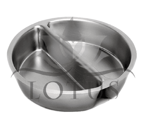 Stainless steel 2-in-1 chafing dish food insert for dual serving — buffet accessories Lotus Metal Works Pakistan