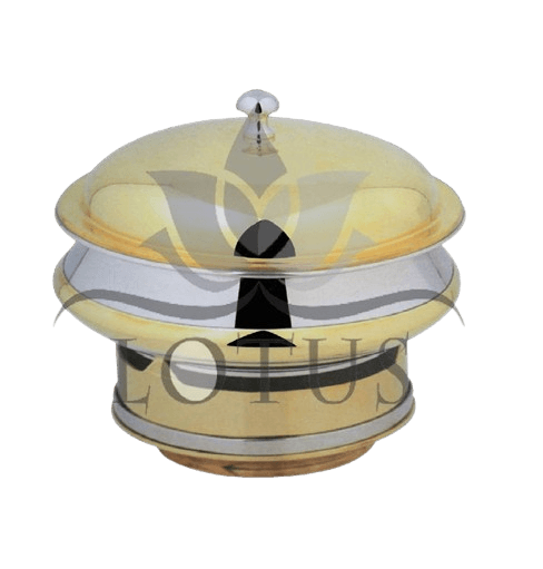 Handi-shaped stainless steel chafing dish for South Asian buffet service — Lotus Metal Works Pakistan hotelware manufacturer