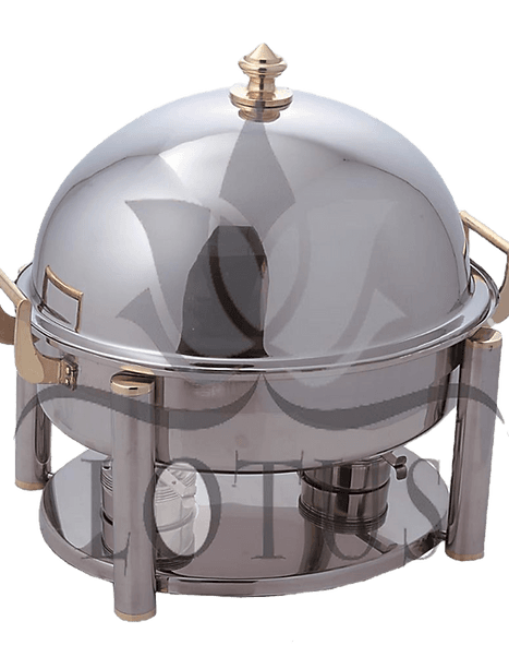 Oval stainless steel chafing dish for hotel buffets — Lotus Metal Works Pakistan hotelware manufacturer