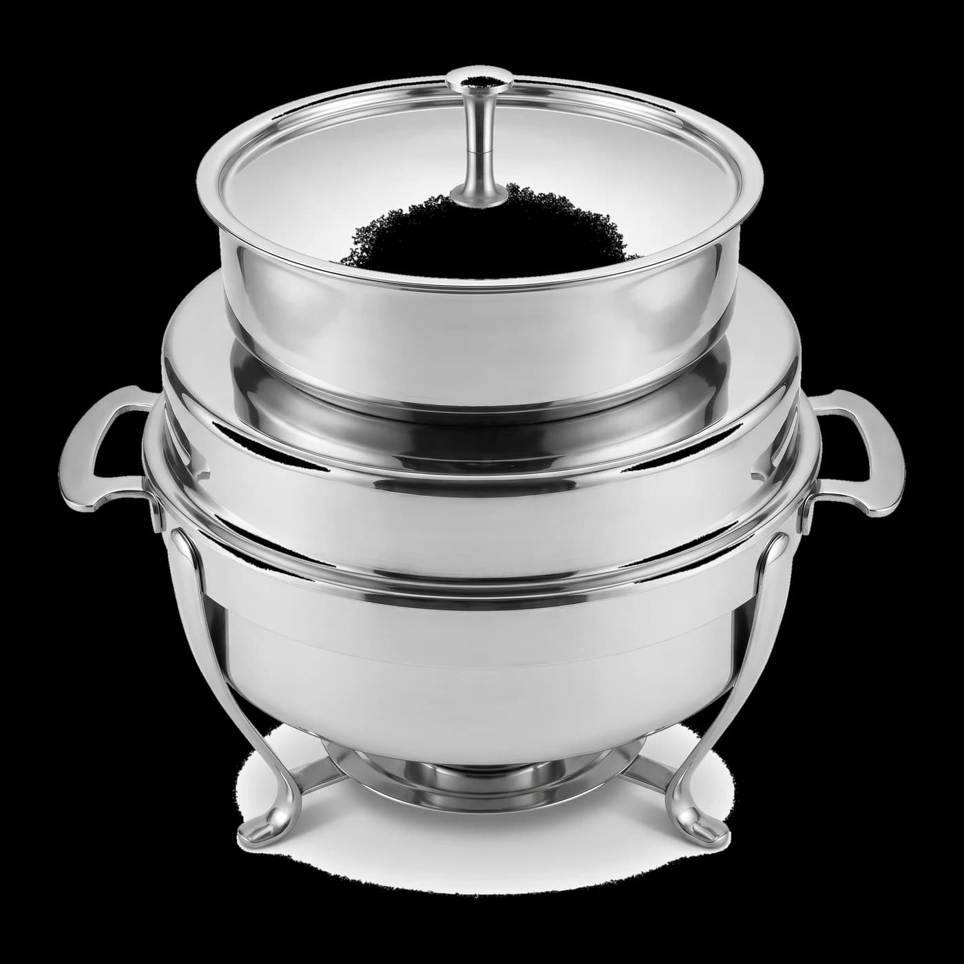 Stainless steel bain-marie soup tureen for hotel buffets — Lotus Metal Works Pakistan hotelware manufacturer